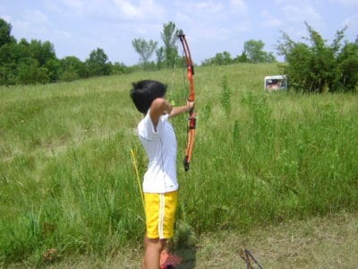 kid archery practicing Cabin Fever Sporting Goods, Victoria, Minnesota